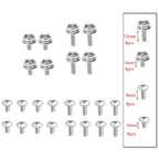 12PCS Helmet Screws for Football Baseball Softball - Stainless Steel 10mm 12mm
