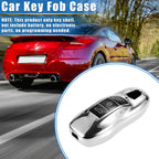 3 x Button Car Remote Key Fob Cover for Porsche Macan (2014-2022) TPU Silver Tone