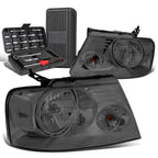 2X Smoked/Clear Signal Headlight Lamps for Ford F150 (2004–2008)