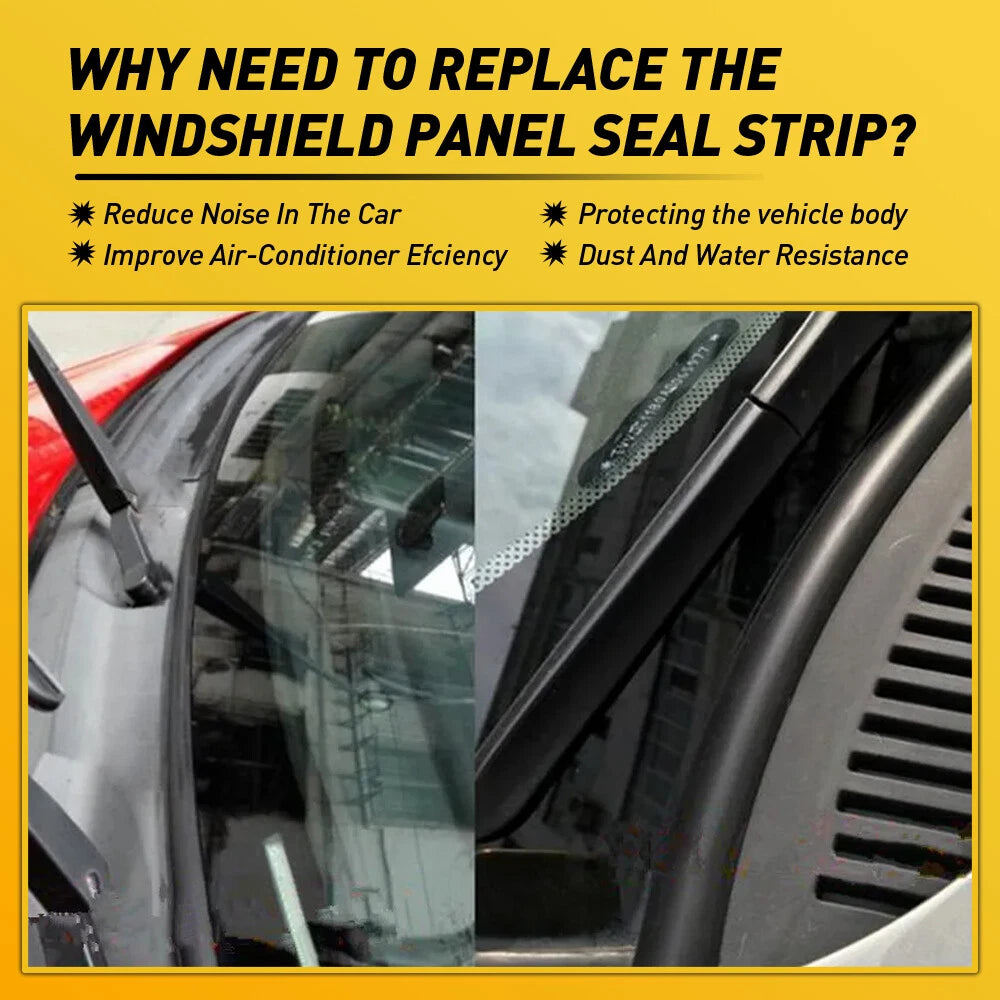 Front Windshield Panel Rubber Seal Strip for