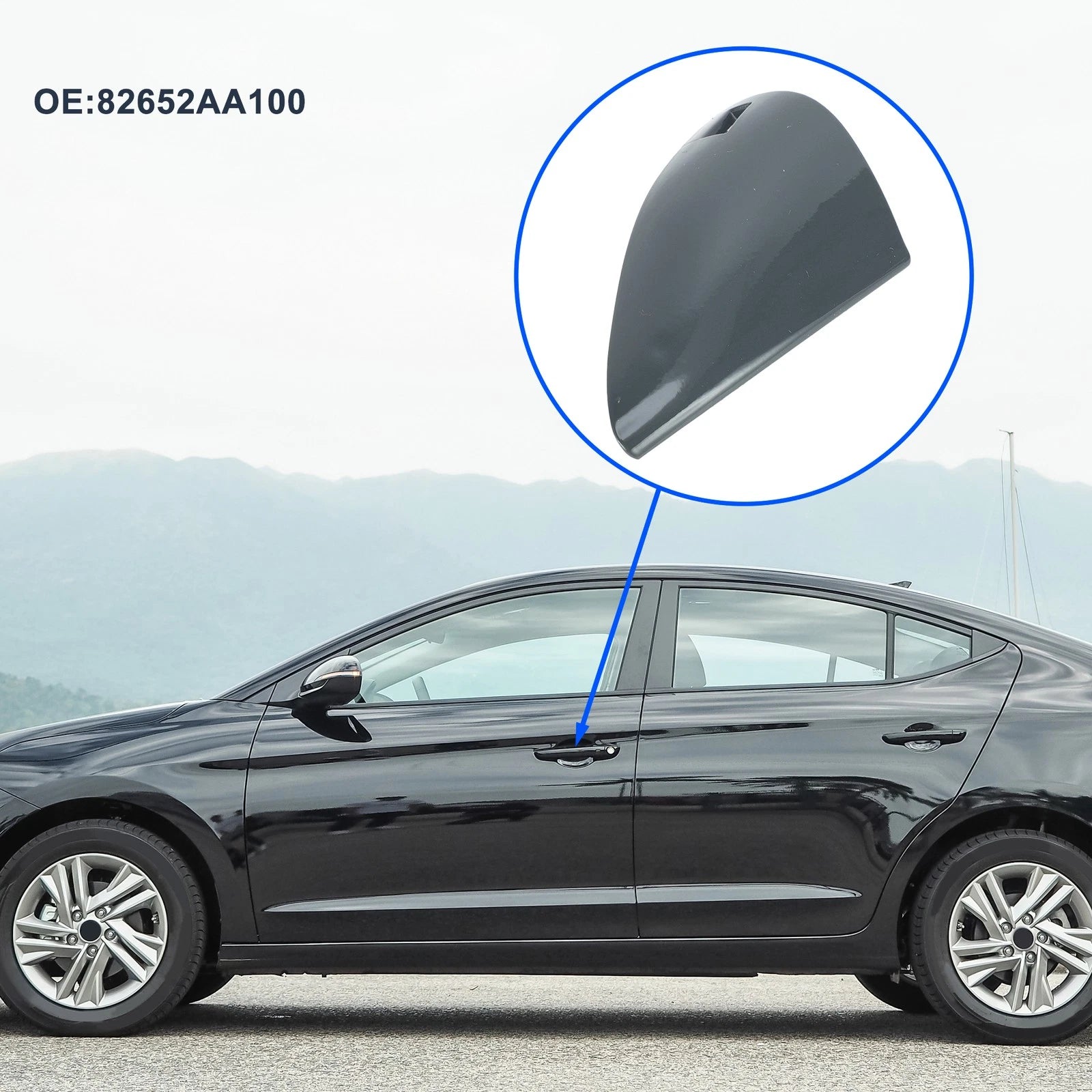 Front Left Door Handle Cover for Hyundai Elantra (2020–2023) No. 82652AA100 Gray