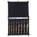 Wood Drilling Bit Kit HSS 8PC 9/16-1" Professional Grade w/ Case Split Point