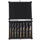 Wood Drilling Bit Kit HSS 8PC 9/16-1" Professional Grade w/ Case Split Point