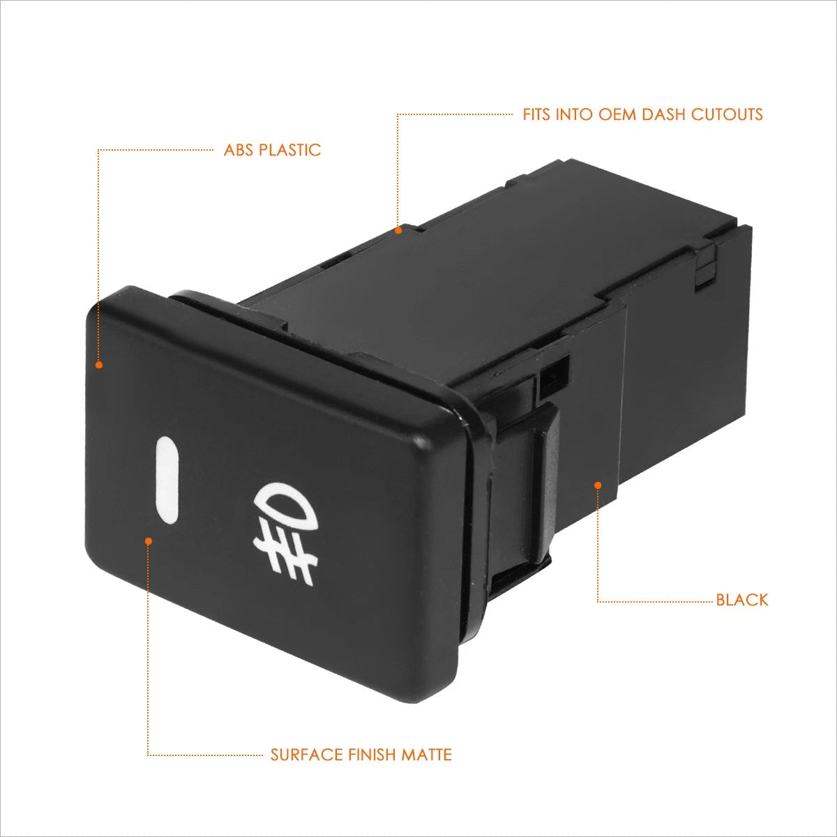 Fog Light Switch + Wiring for Toyota Camry/Corolla/Highlander/Tacoma (2007–2014)