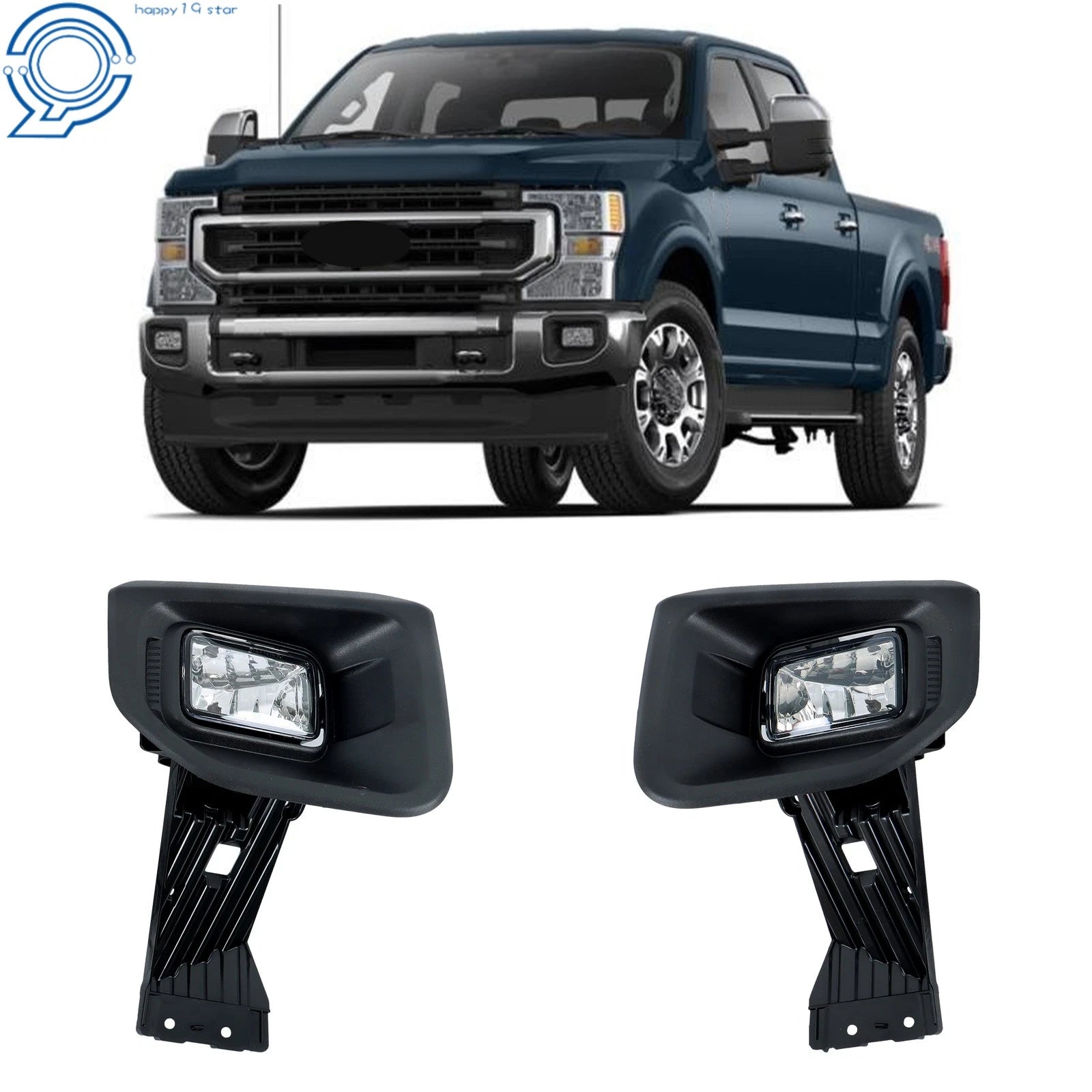 Front Fog Light with Cover for Ford F250 (2020–2022) Halogen