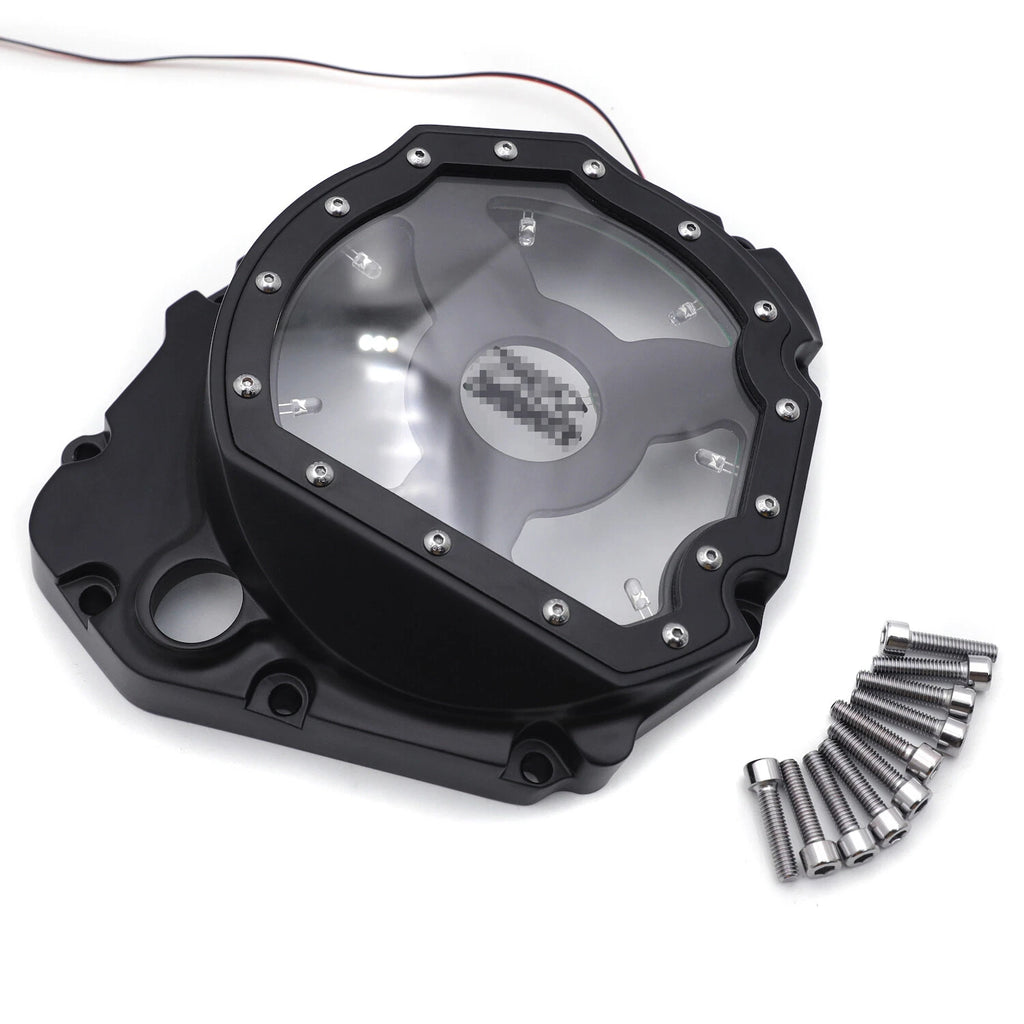LED Engine Clutch Side Case Cover for Suzuki GSXR600/750 (2001–2005), GSXR1000 (2001–2008)