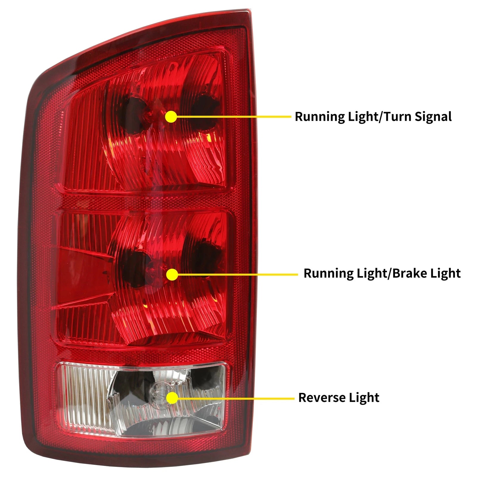 Driver Side Tail Light for Dodge Ram 1500 (2002–2006) Ram 2500 3500 (2003–2006) LH