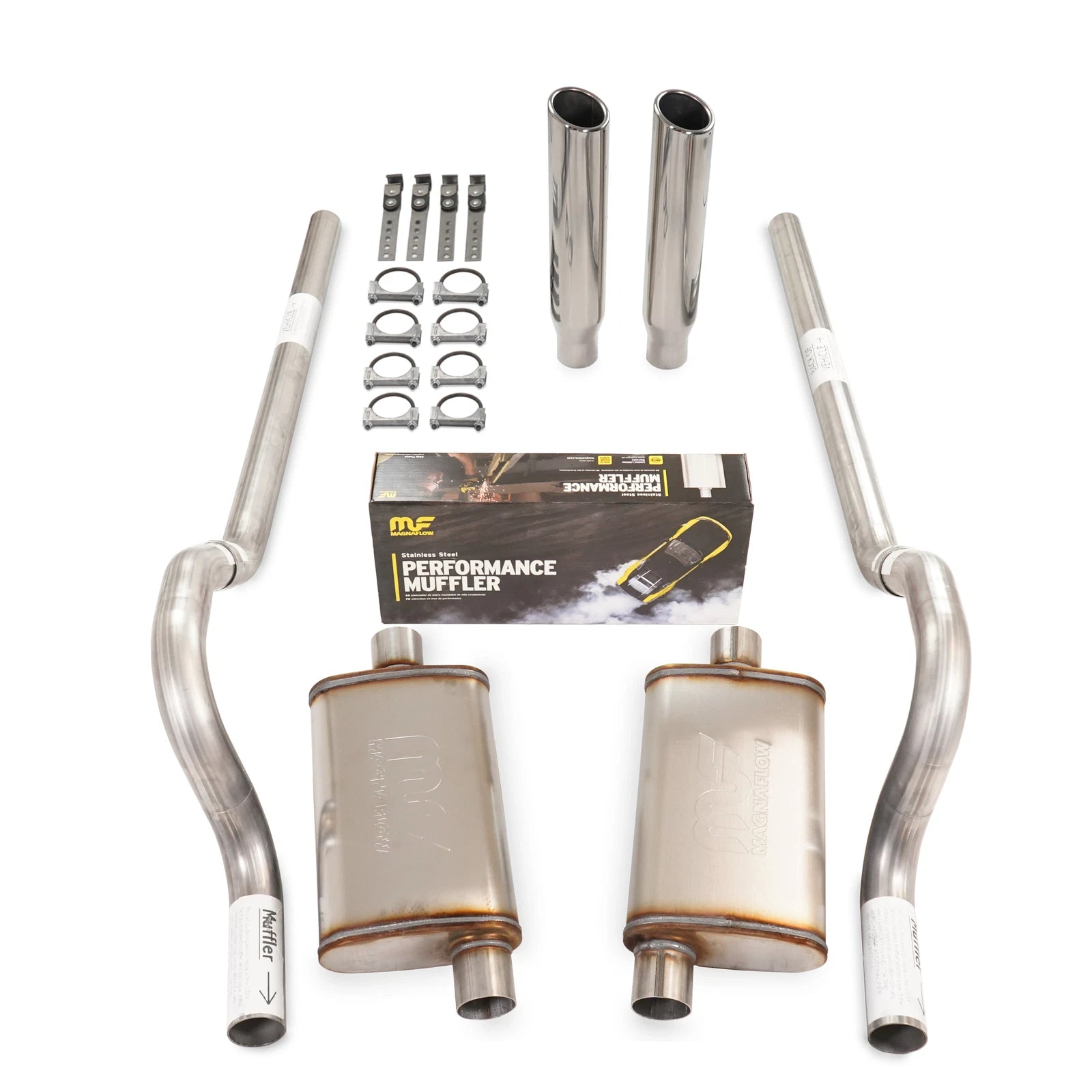 Dual Exhaust Kit for Mopar B Body (1962–1974) 2.5" Stainless Rear Exit