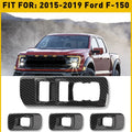 Set of 4 Left Front Door Switch Panels for Ford F150 (2015–2019) Carbon Fiber
