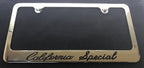 California Special License Plate Frame for Ford Mustang (Chrome w Black Logo)