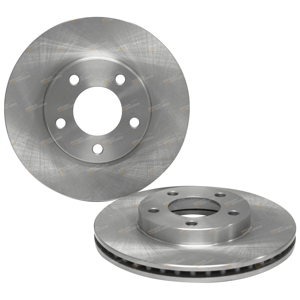 Front Disc Rotors + Brake Pads Set for Mazda Tribute + Ford Escape (2001-2005)