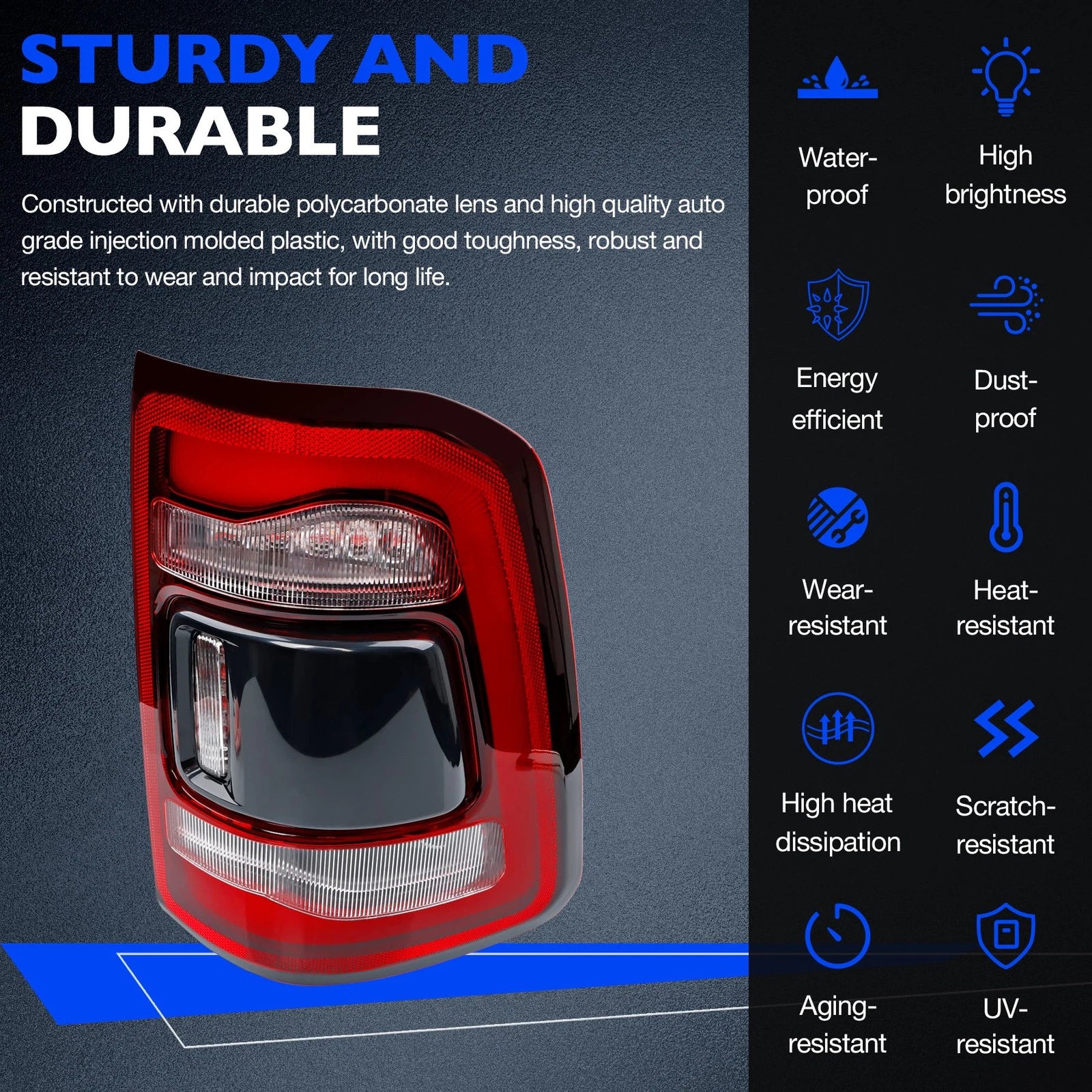 LED Tail Lamp for Dodge RAM 1500 (2019-2022) Passenger Side