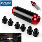 Inline Fuel Filter for Universal Applications (Cleanable, High Flow)