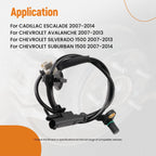 2X ABS Wheel Speed Sensor for Chevrolet Silverado 1500 (2007–2013)