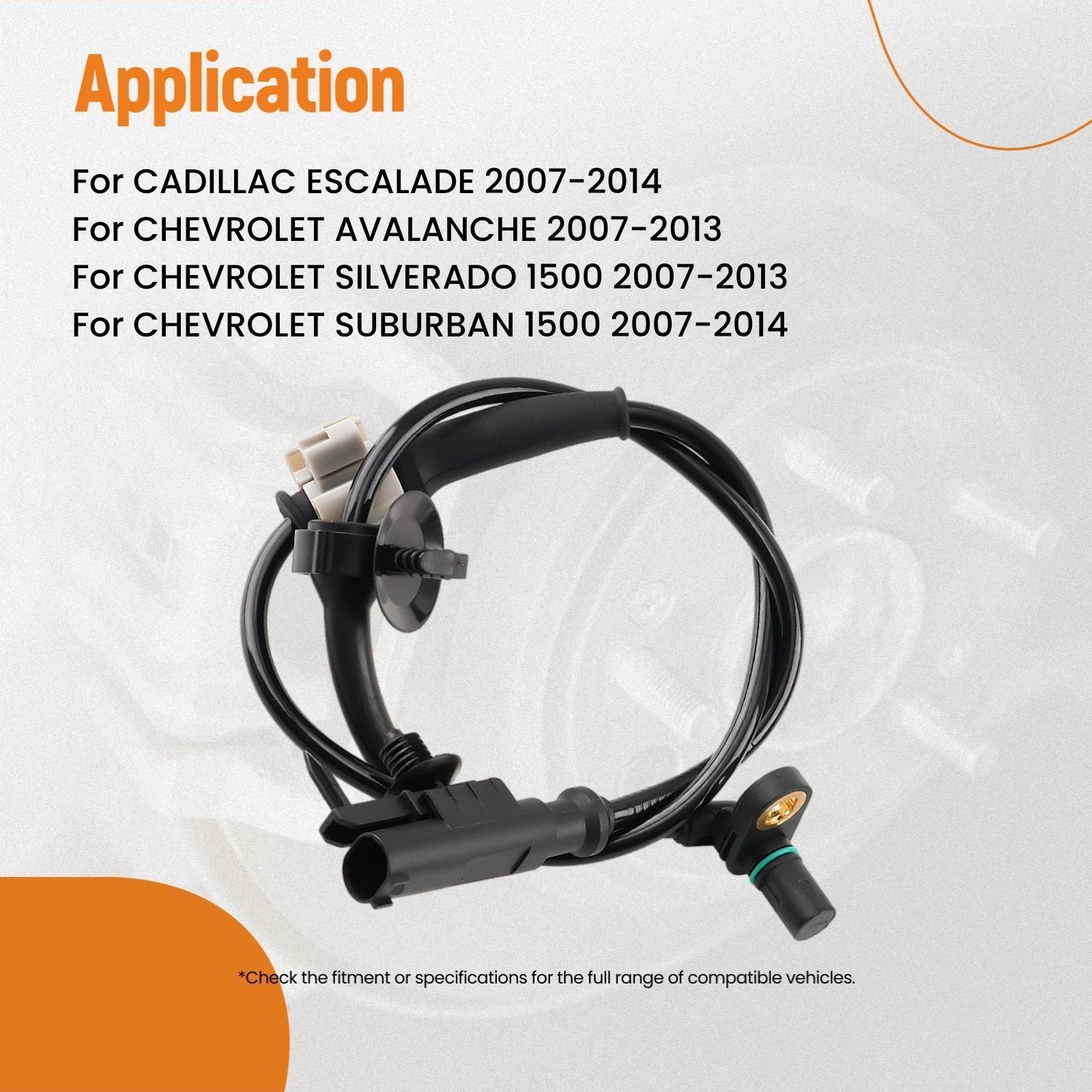 2X ABS Wheel Speed Sensor for Chevrolet Silverado 1500 (2007–2013)