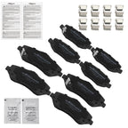 8Pcs Ceramic Brake Pads Kit for Jeep Liberty Wrangler (2007–2017)