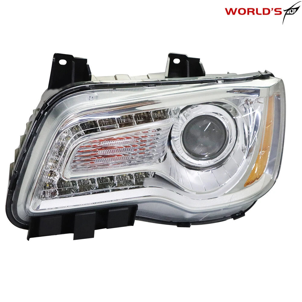Headlight Halogen Chrome Housing for Chrysler 300 (2011–2014)