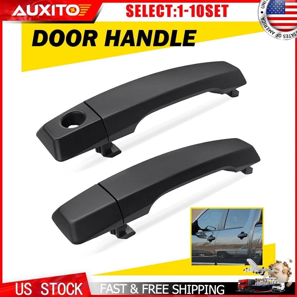 Set of 2 Outer Door Handles for Nissan Titan/Armada (2004–2015) Black