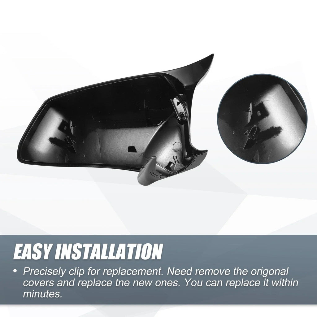 Rearview Mirror Cover Cap Gloss Black for BMW F10 F11 F18 528i 530i 535i 550i