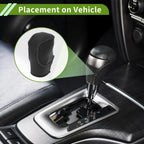 Gear Shift Knob Cover for Honda Civic (2022–2024) Black Grey Faux Leather