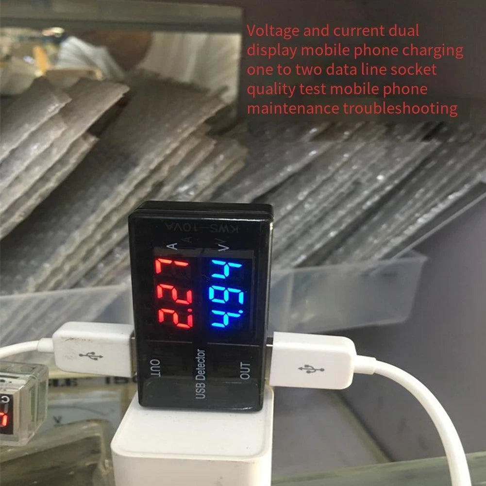 USB Tester Dual Display Voltmeter Ammeter for Voltage Current Testing