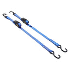 Set of 2 Ratchet Boat Trailer Tie Down Straps with S-Hook (2400 lbs)