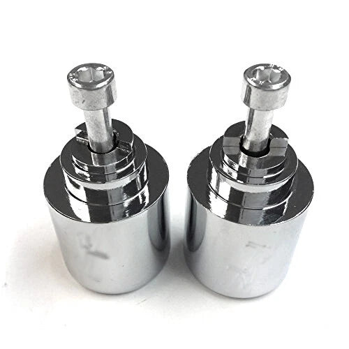 RR Logo Chrome Bar Ends for Honda CBR 250 (2011–2013) & Gold Wing GL 1800 (2001–2013)