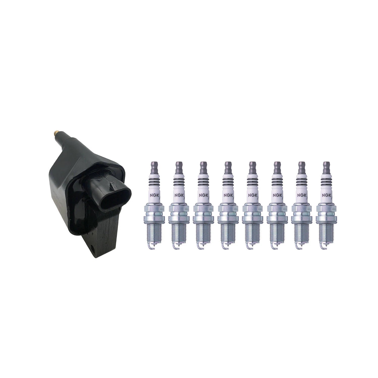 Set of 8 Hitachi Ignition Coils & NGK Iridium Spark Plugs for Dakota Ram 1500 (1997–2004)
