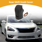 Gear Shift Knob Cover for Nissan Altima (2019–2024) Black Brown Faux Leather