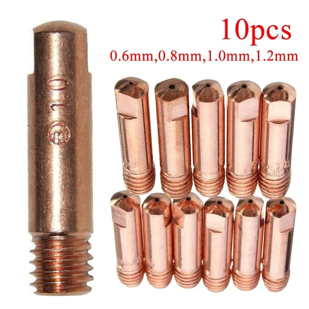 10X Contact Tips for MB15AK MIG Welder Torch (0.6 - 1.2mm)