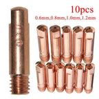 10X Contact Tips for MB15AK MIG Welder Torch (0.6 - 1.2mm)