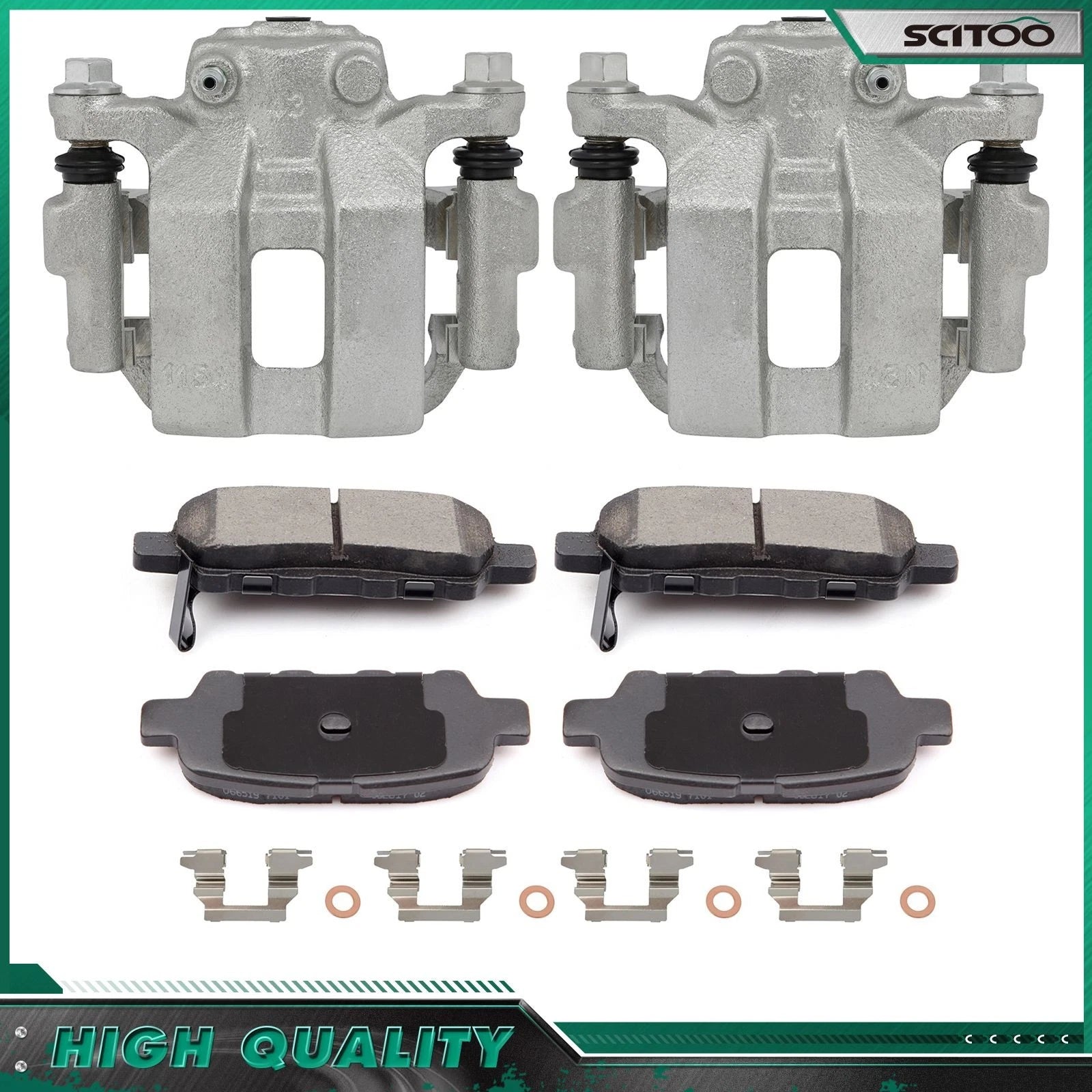 Rear Brake Calipers w/ Ceramic Pads for Infiniti G35 (2003–2005)