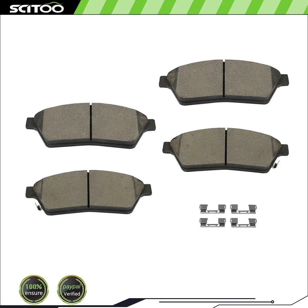 Set of 4 Front Ceramic Brake Pads for Cadillac SRX (2011–2016)