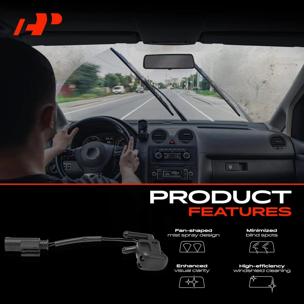 2X Windshield Washer Nozzle with Heating for BMW E39 525i (1996-2003)
