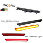 Set of 4 LED Front Rear Side Marker Lights for GMC Sierra 2500 3500 HD (2020–2024)