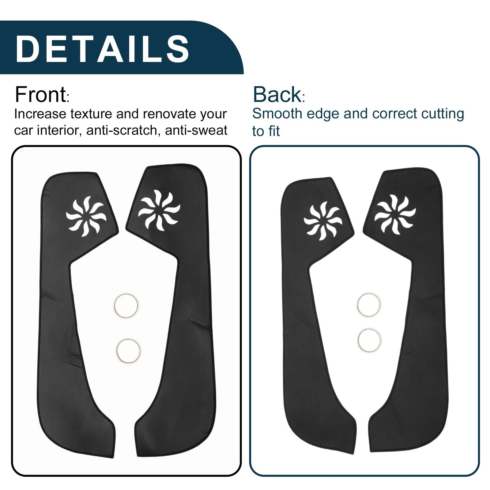 Set of 1 Car Door Leather Anti Kick Pad Sticker for Audi A1 (2012–2018)