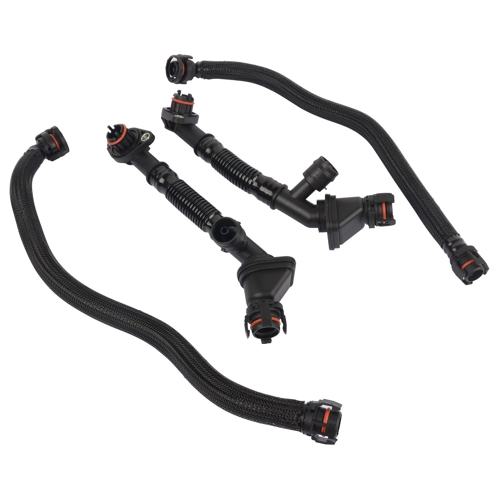 Set of 4 Breather Hoses for BMW 550i 650i 750i X5 X6 (2008–2016)