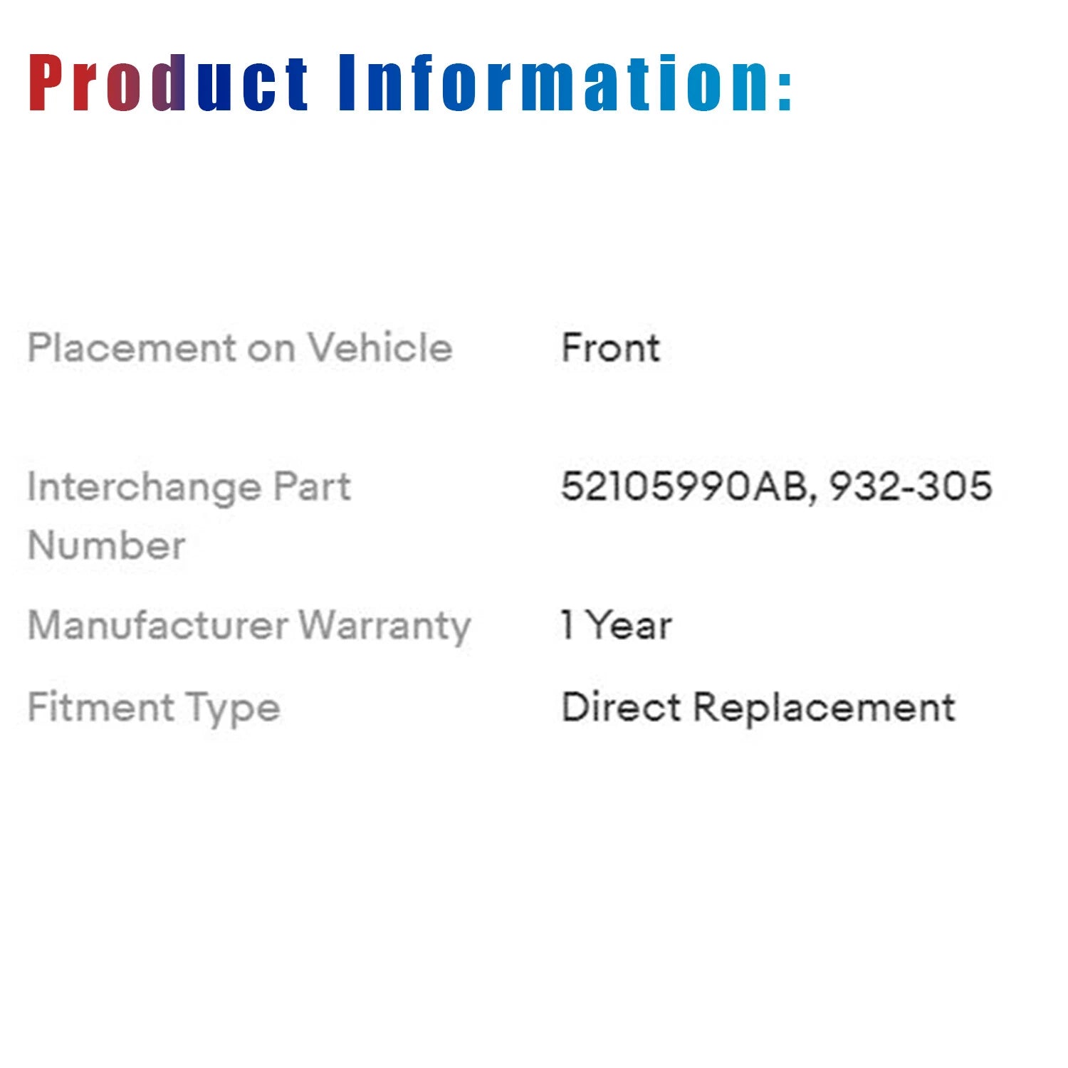 4WD Front Drive Shaft CV Joint Repair Kit for Dodge Ram 1500 (1994–2001)