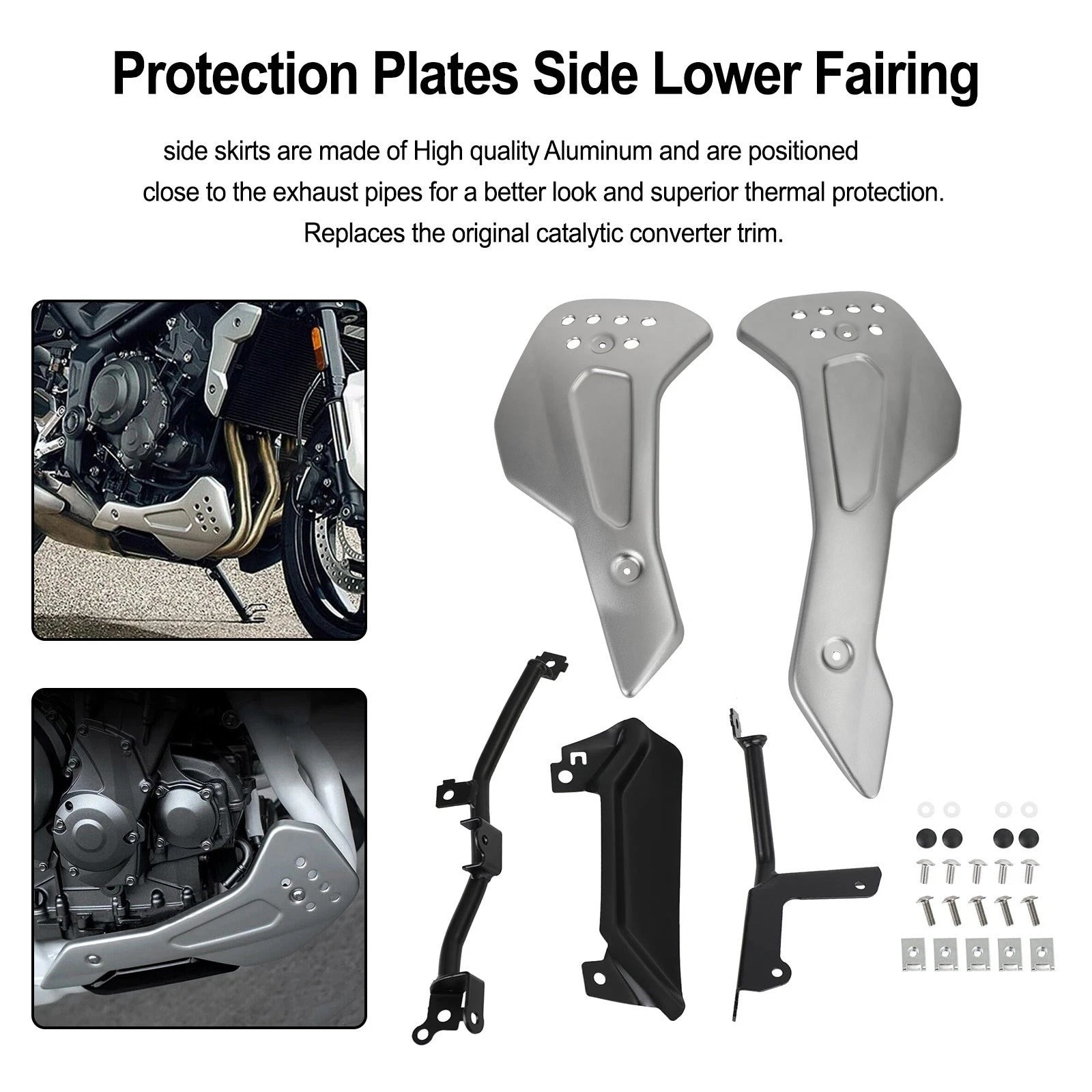 Lower Engine Belly Protection Plates for Trident 660 (2021)