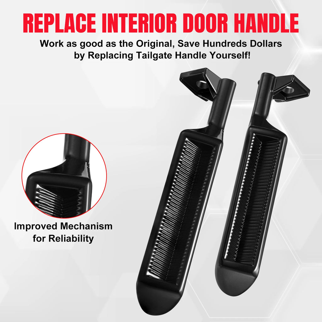 Black Metal Interior LH & RH for 1987-1993 Ford Bronco (Custom) Door Handle