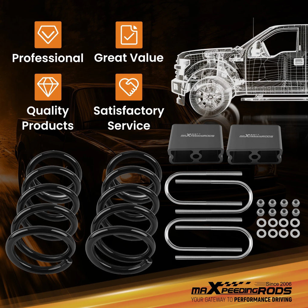 2" Front 3" Rear Lowering Springs for Chevrolet S10 Blazer GMC S15 Jimmy (1982–2005)