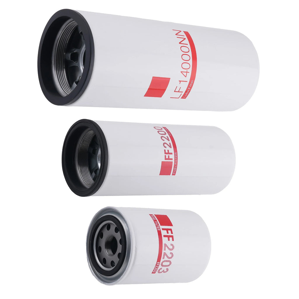 3pc Oil Filter Set for Cummins ISX (LF14000NN, 4367100, FF2200, FF2203)