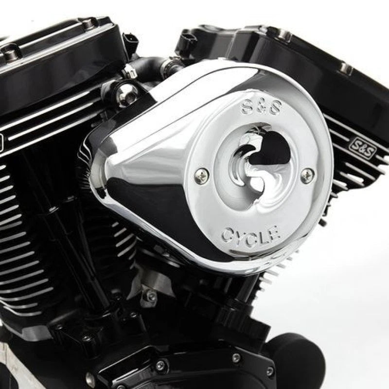 S&S Cycle Stealth Air Cleaner Kit w/ Chrome Teardrop Cover for M8 Models (2017–Present)