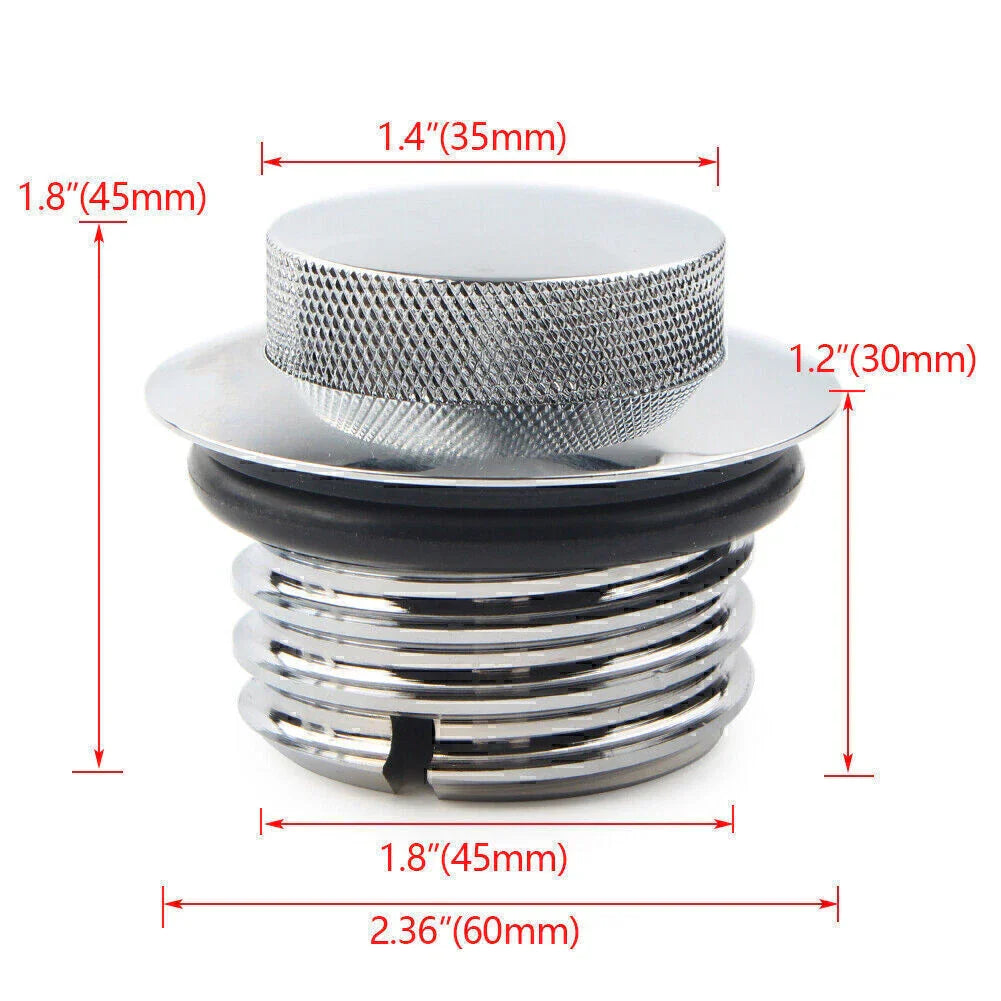 Vented Gas Cap for Harley Chrome