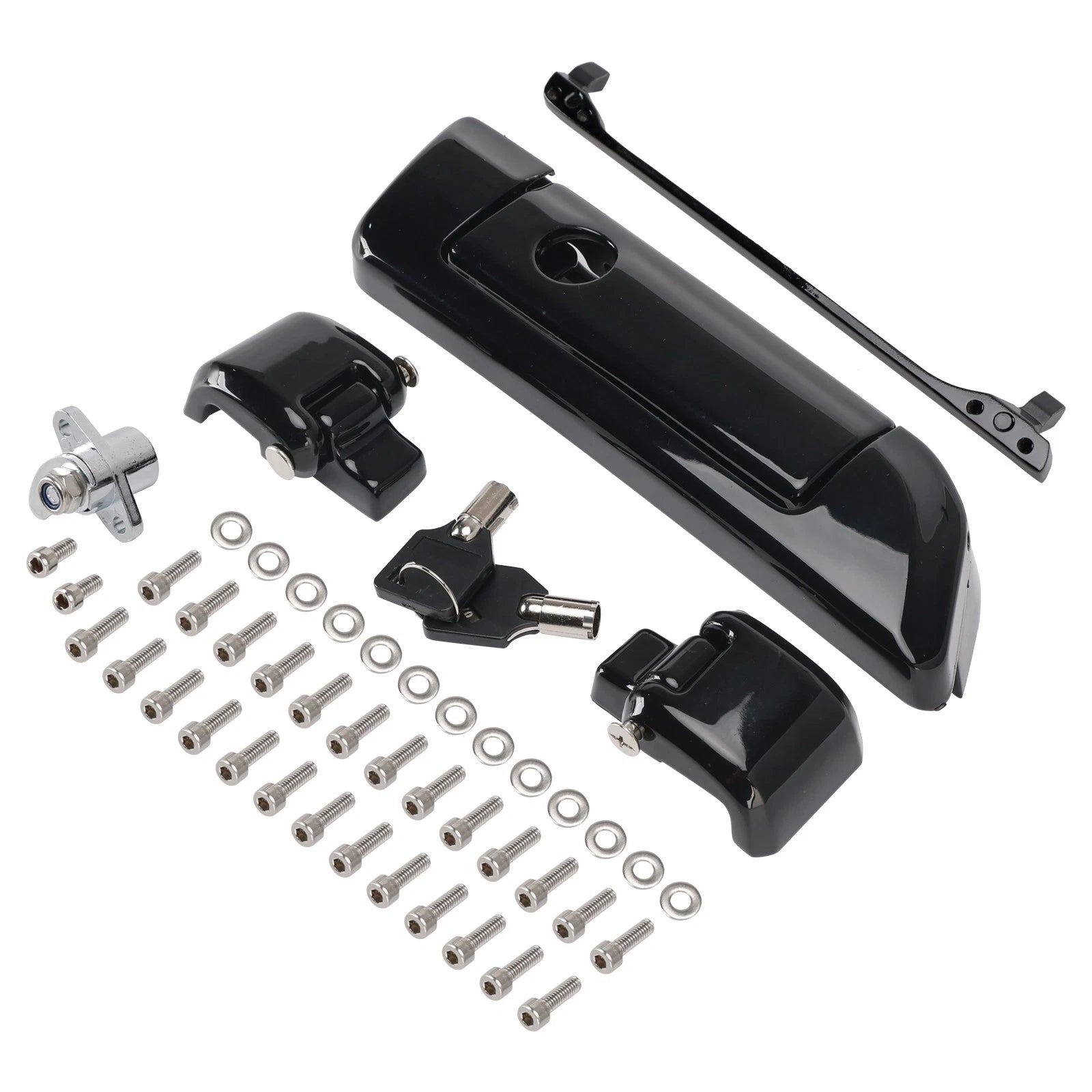 Black Hinges and Latch Kit for Touring Razor Chopped King Tour Pack (2014–2023)