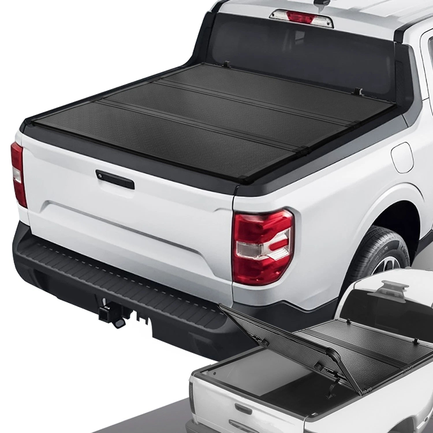 Aluminum Hard Top Folding Tri-Fold Tonneau Cover for Ford Maverick (2022–2024)