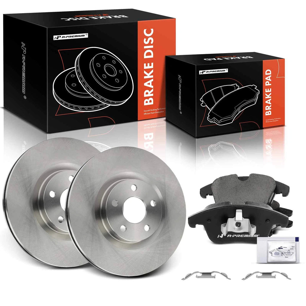 Front Disc Brake Rotors & Ceramic Pads for Ford Police Responder (2013–2020)