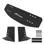 Universal Intercooler Air Guide Plate Kit Aluminum Adjustable 600x300mm Black