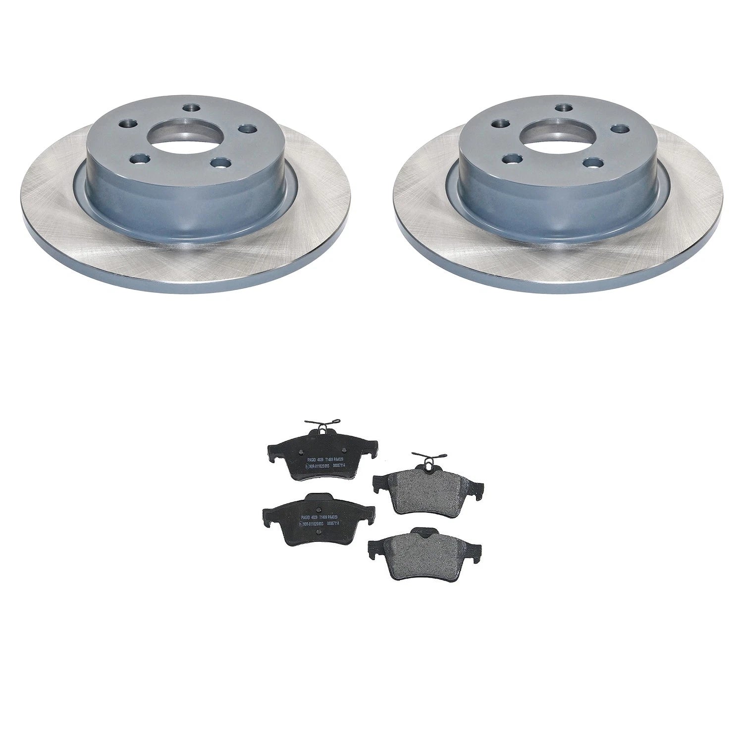DuraGo Rear Rotors & Low-Met Disc Brake Pads Kit for Ford Transit Connect (2010–2023)