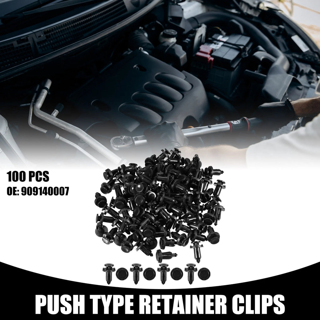 100Pcs Push Type Retainer Clips No. 909140007 for Subaru Ascent (2019–2023)